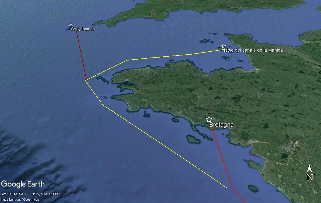 Imilcone e sue destinazioni: Golfo di Morbhihan, Isole Scilly e Cornovaglia